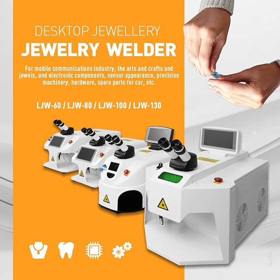ZAC 60W Jewelry Laser Welder 40J Jewelry Spot Laser Welder Machine Class 1, 0.39mW Laser Welder for Jewelry Gold Silver Rings Pendants Bracelets Permanent Jewelry Laser Welder (60W)