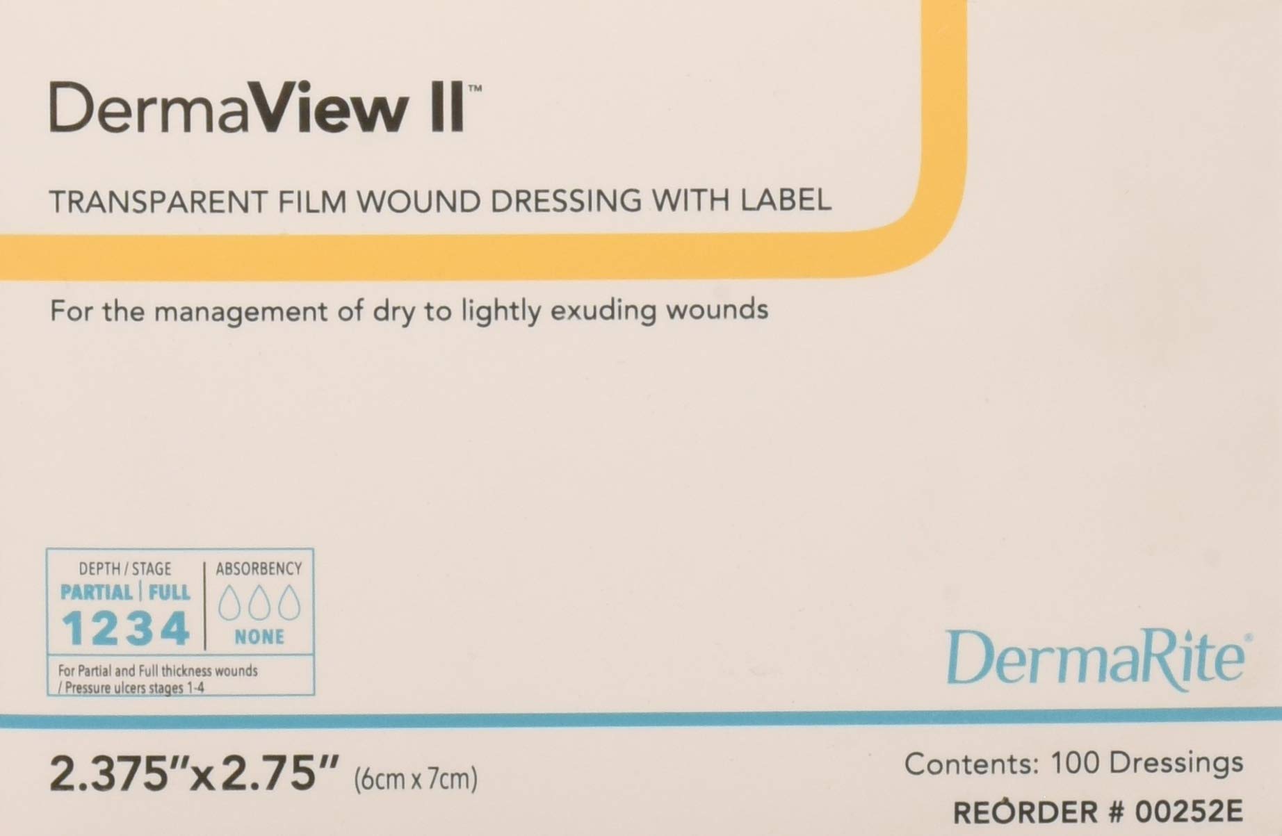 DermaRiteIndustries Derma View Ii Frame Style, 2x3/2.375x2.75, 100 Count