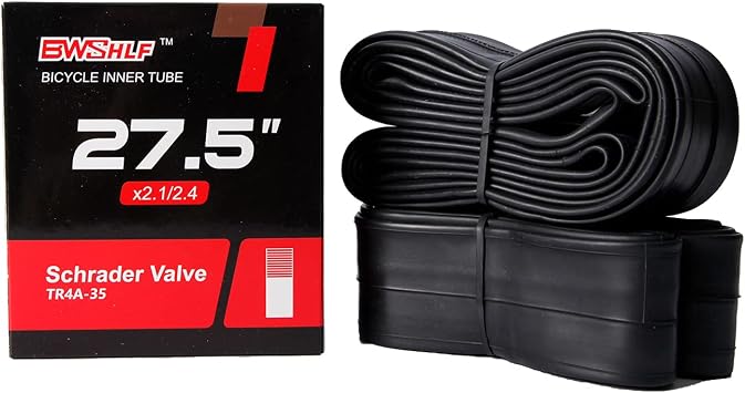 BWSHLF 27.5" /29" Mountain Bike Inner Tubes 2 Pack, MTB Durable Butyl Rubber Bicycle Replacement Fit 2.1-2.4/1.75-2.3, Schrader 35mm