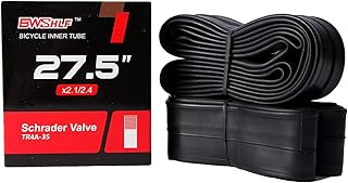 BWSHLF 27.5" Mountain Bike Inner Tubes (2 Pack), MTB Durable Butyl Rubber Bicycle Replacement Fit 2.1-2.4，Schrader 35mm