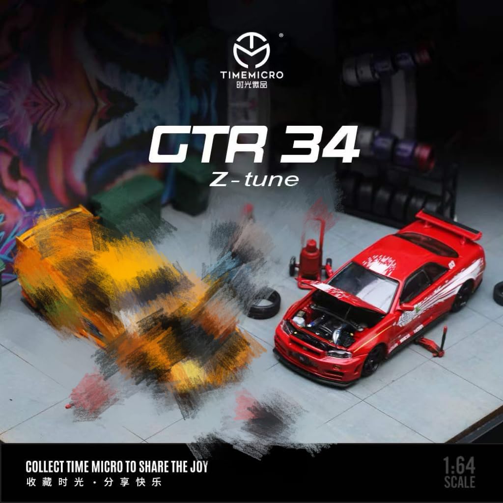Amazon | 1/64 TIMEMICRO 日産 GTR R34 ワイスピ 赤 フィギュア付き