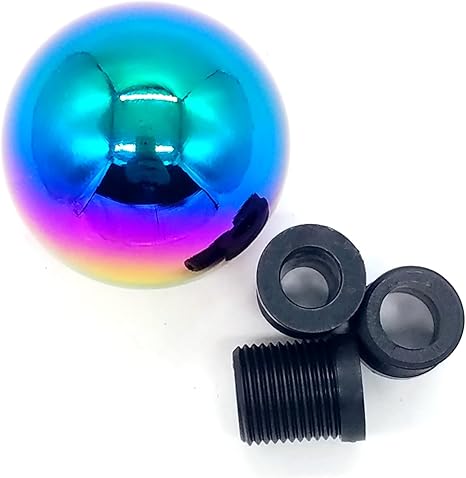 Tuning Gear Shift Knob Car Shifter Lever Universal Colorful Ball Style Fit for Manual/Automatic Neo Chrome
