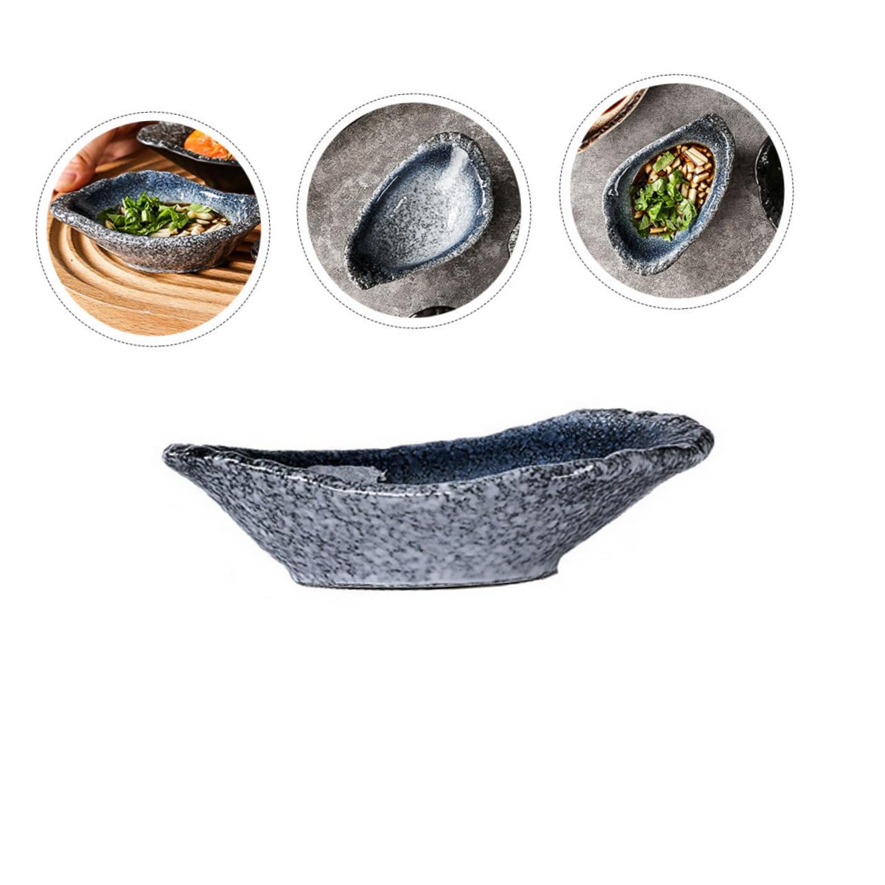 HOMSFOU Ceramic Sauce Dish Appetizer Bowl Delicate Plate Pinch Prep Wasabi Snacks Relish Tray Japanese Accessories Dinner Accessory Multi-function Sauce Holder Ceramic Dish Household