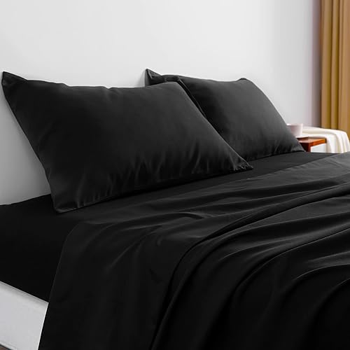 NTBAY Juego de sábanas de 3 piezas, 100% microfibra tamaño individual, 1800 hilos, súper suave y acogedor, resistente a las arrugas, a la