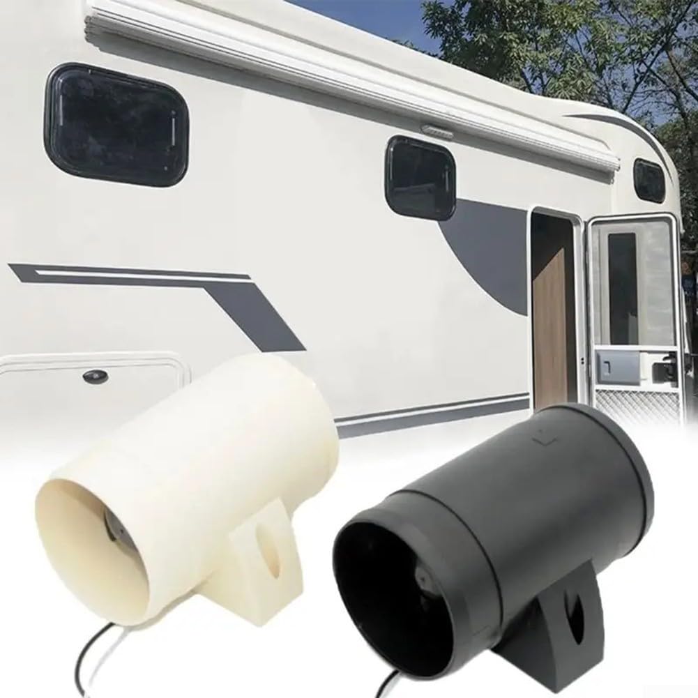 Souffleur d'air en ligne 12 V économe en énergie pour bateaux, idéal pour la ventilation de cale et de cabine (noir)