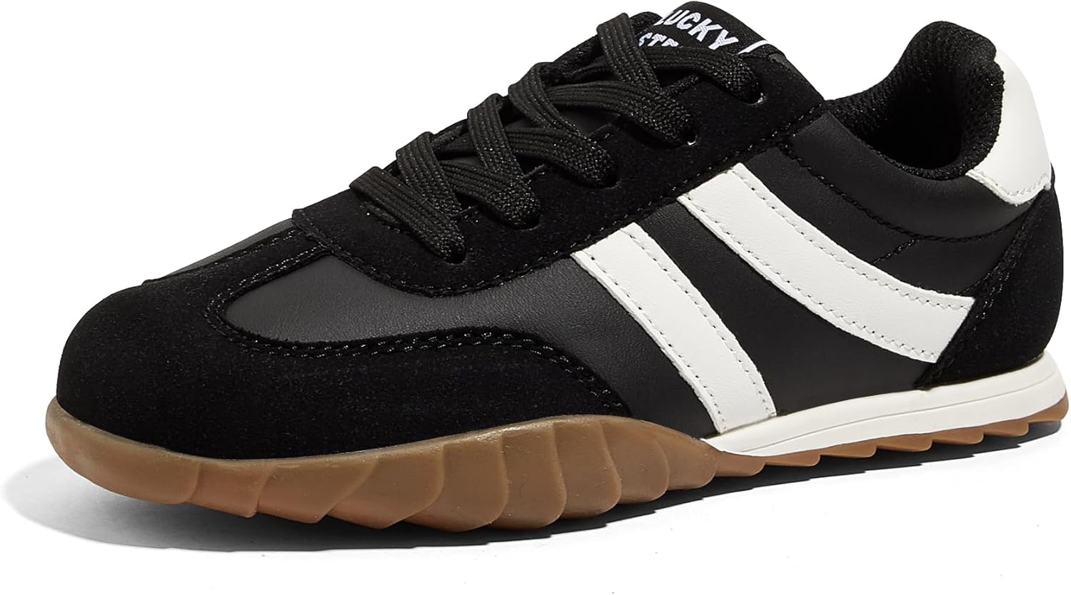 LUCKY STEP Boys Girls Casual Fashion Sneakers Classic Retro Walking Shoes Non Slip Running Trainers for Little Kids