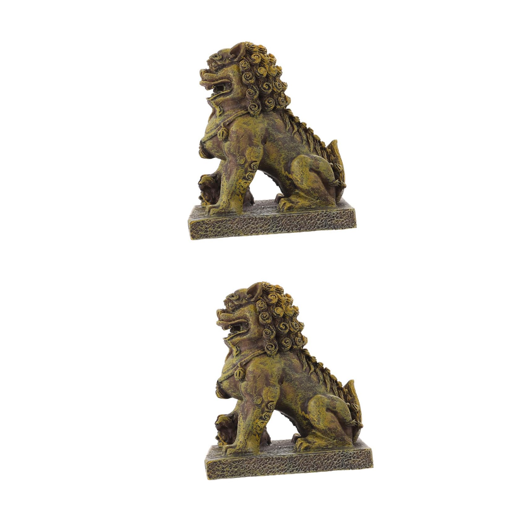 ibasenice Ornamento Acquario in Resina Statua Leone Cinese per Micro Paesaggio Decorazione per Vasca