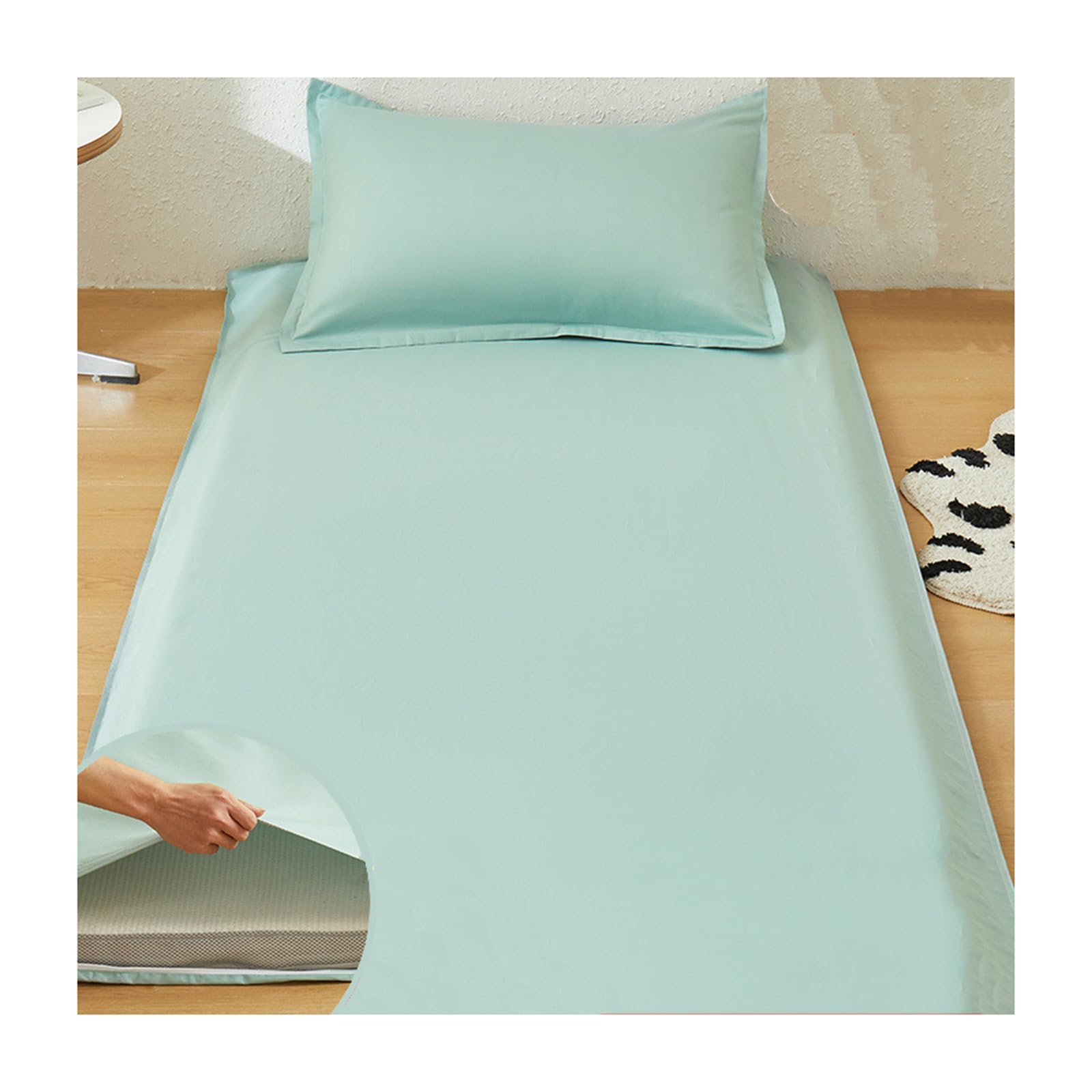 Miękka bawełniana osłona futon z zamkiem błyskawicznym jednolity kolor ochraniacz dla dzieci do japońskiego futonu 80 x 190 cm/31 x 75 cali łatwy do czyszczenia idealny do dekoracji domu