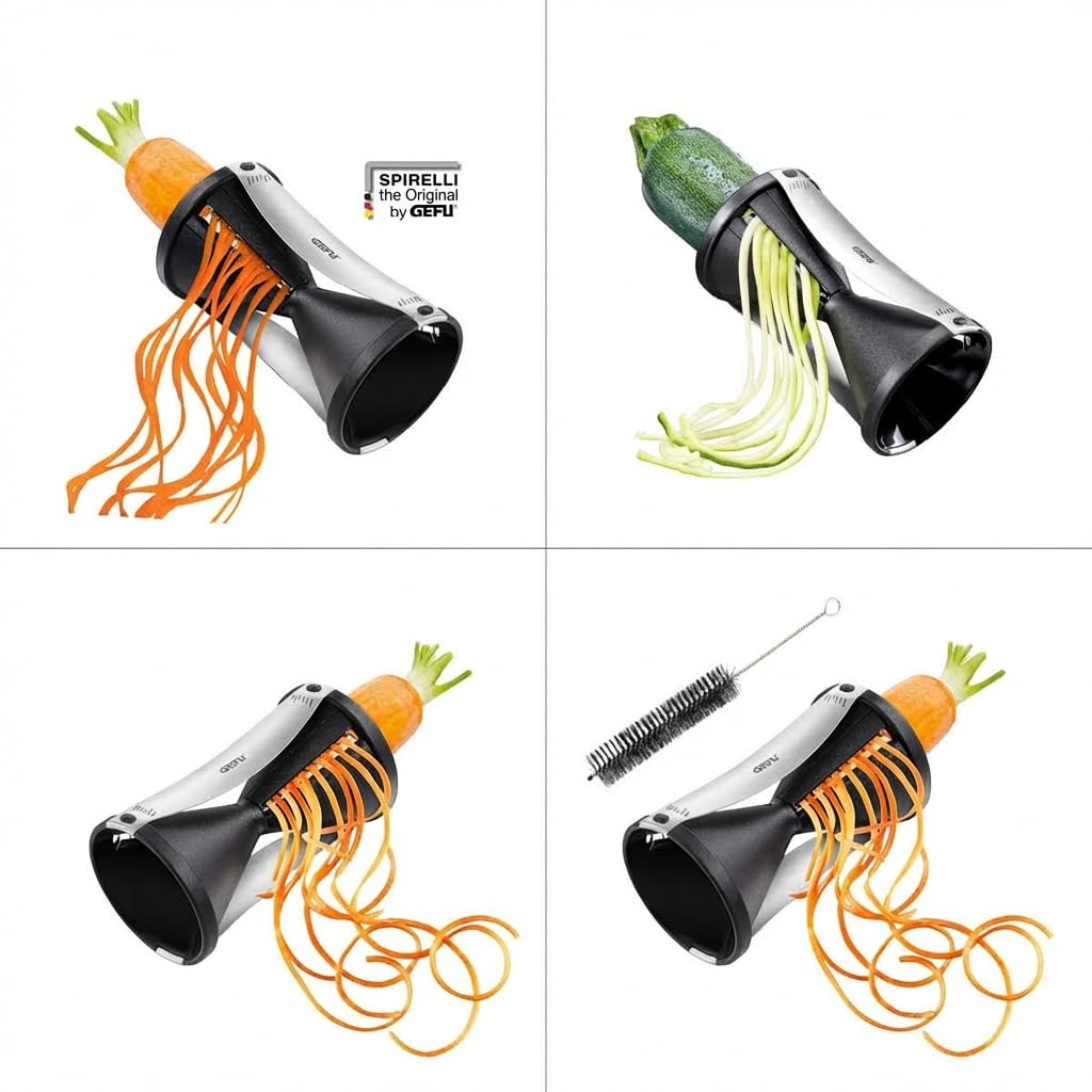 GEFU Spiralna krajalnica spiralna SPIRELLI, świeże spaghetti warzywne w mgnieniu oka