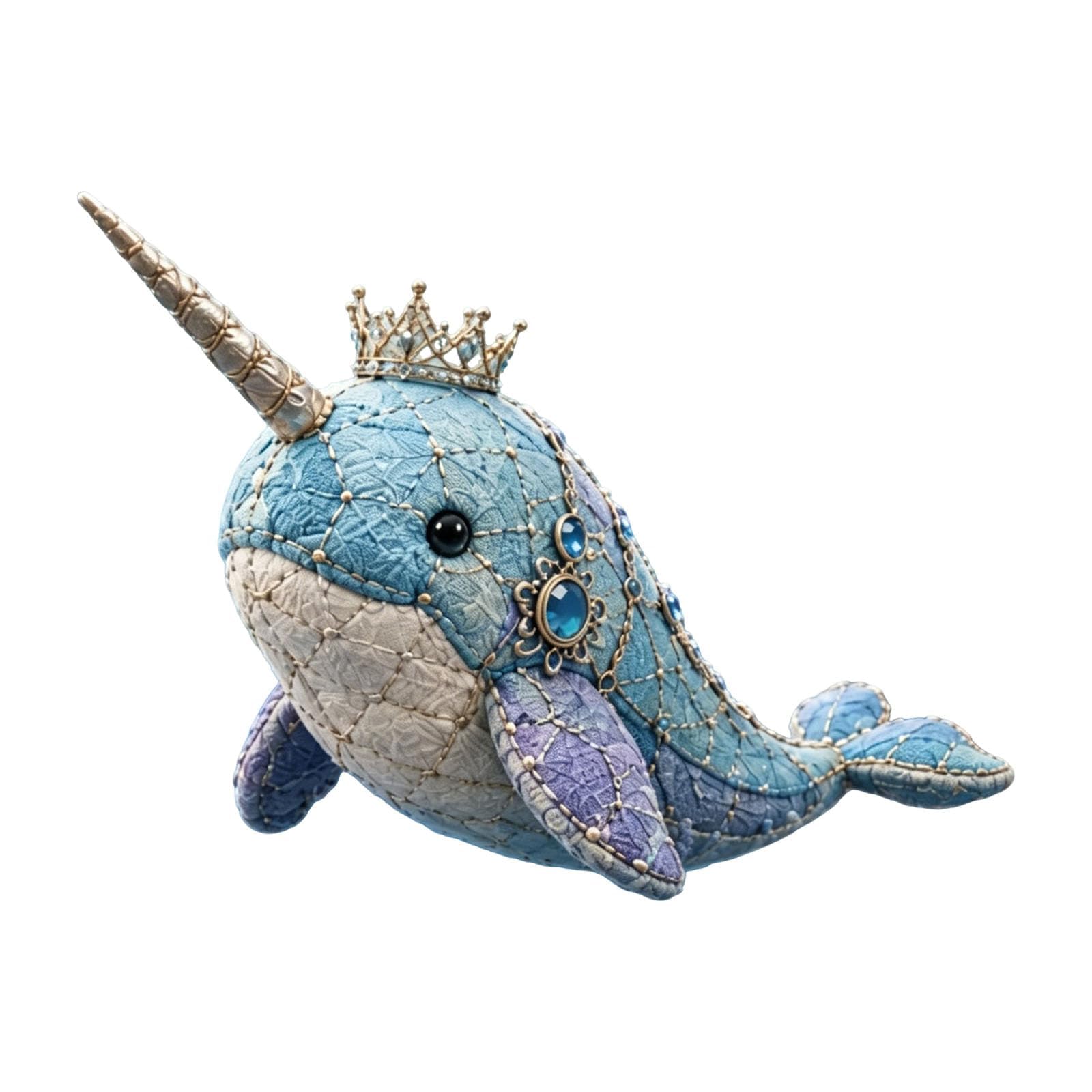 Mystic Ocean Guardians Felt Patchwork Kit, Pre-Cut Sea Creature Plushie Sewing Set, Beginner Craft for Adults & Teens, Relaxing Handmade Decor & Holiday Gift (B)