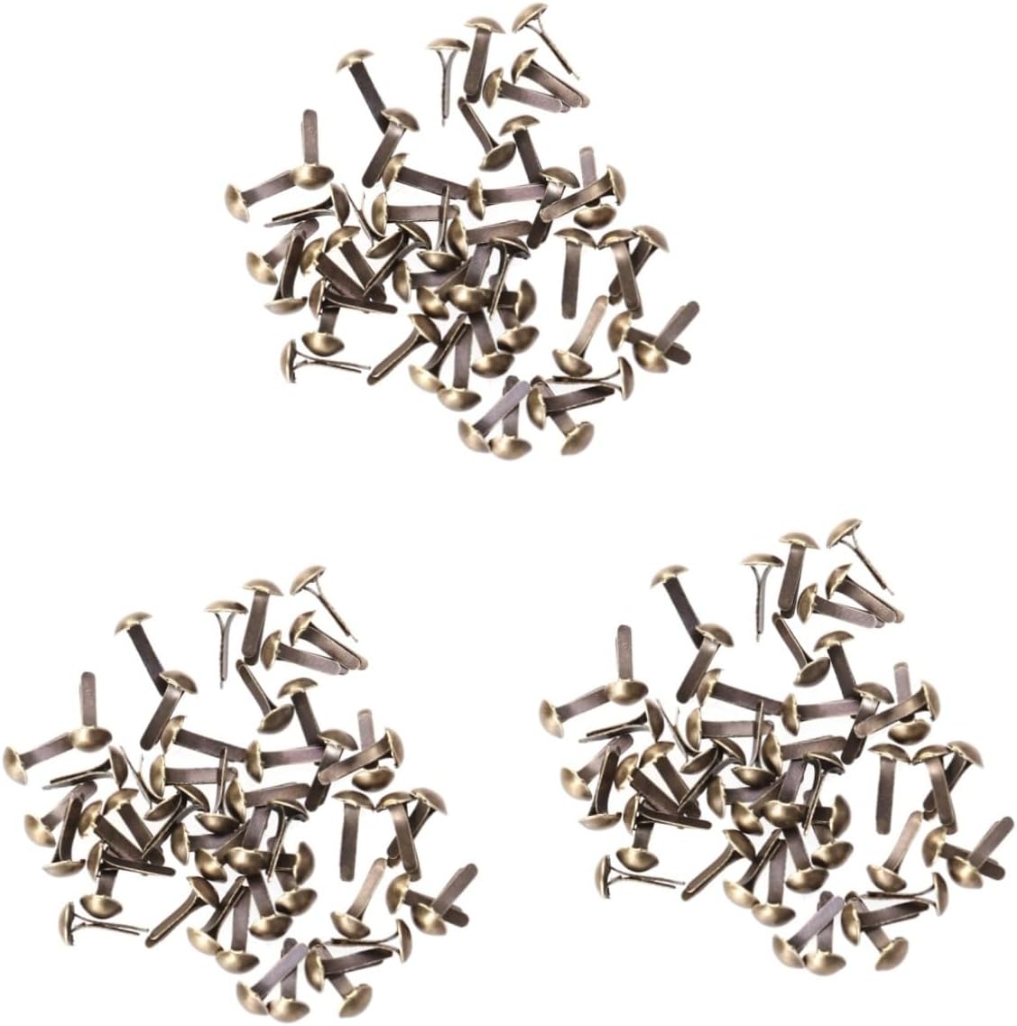 Operitacx 300pcs Electroplated Brads for Crafts Round Metal Fasteners Bronze Scrapbooking Paper Crafts Photo Holders Brads
