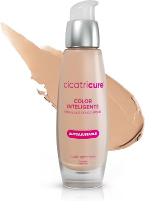 Imagen del producto: Cicatricure Maquillaje Líquido Antiarrugas con Protección Solar, Tono Ajustable y Tecnología Inteligente, Base de Maquillaje con Efecto Rejuvenecedor y Bloqueador Solar Facial con Color, 30 ml