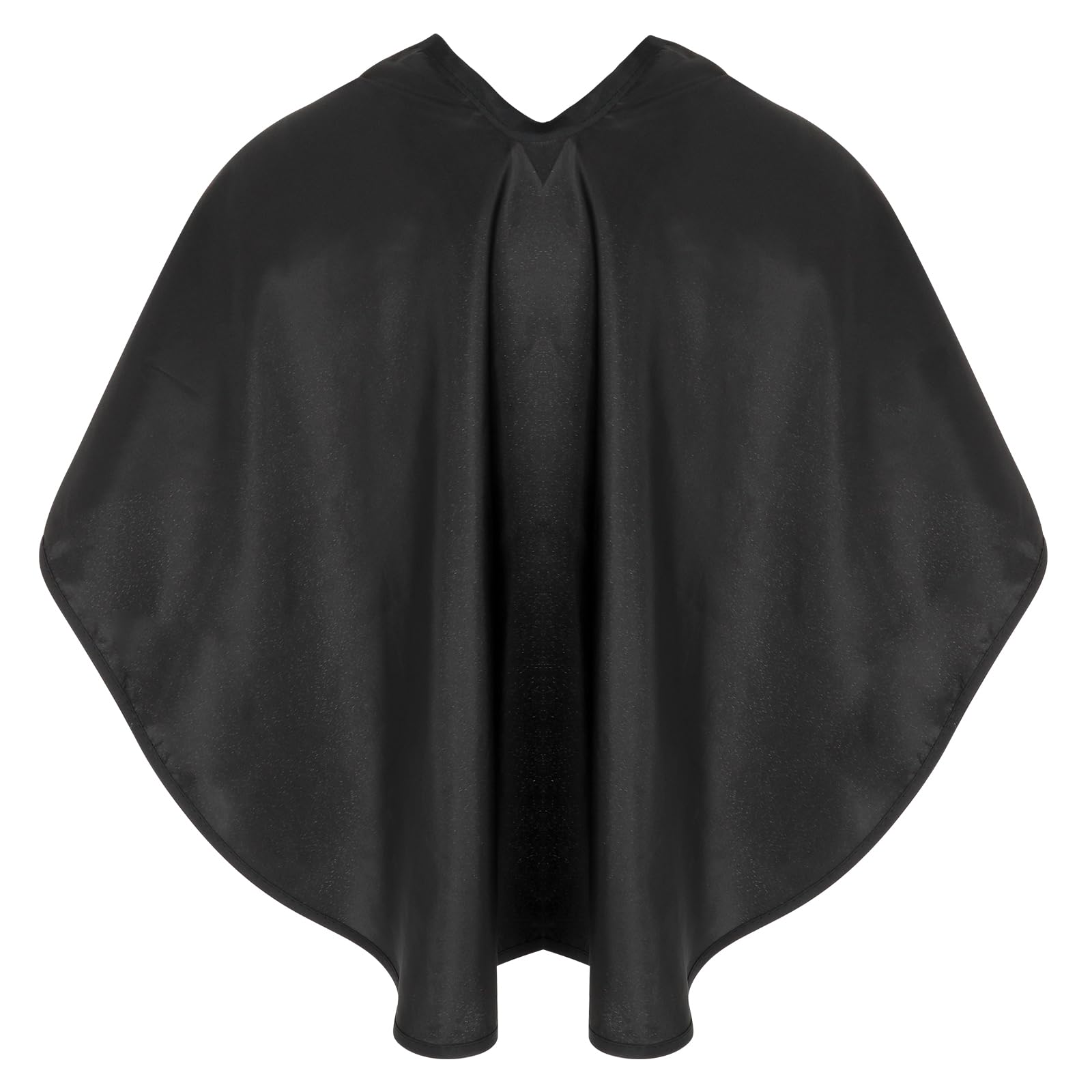 simarro Capa de peluquería, capa negra para peluquería ajustable, bufanda resistente al agua, colores para el pelo, capa de peluquería negra corta para adultos y niños profesionales, Negro , 80