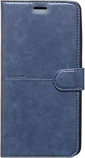 كفر حماية خلفي جلد لسامسونج جالكسي A71 أزرق