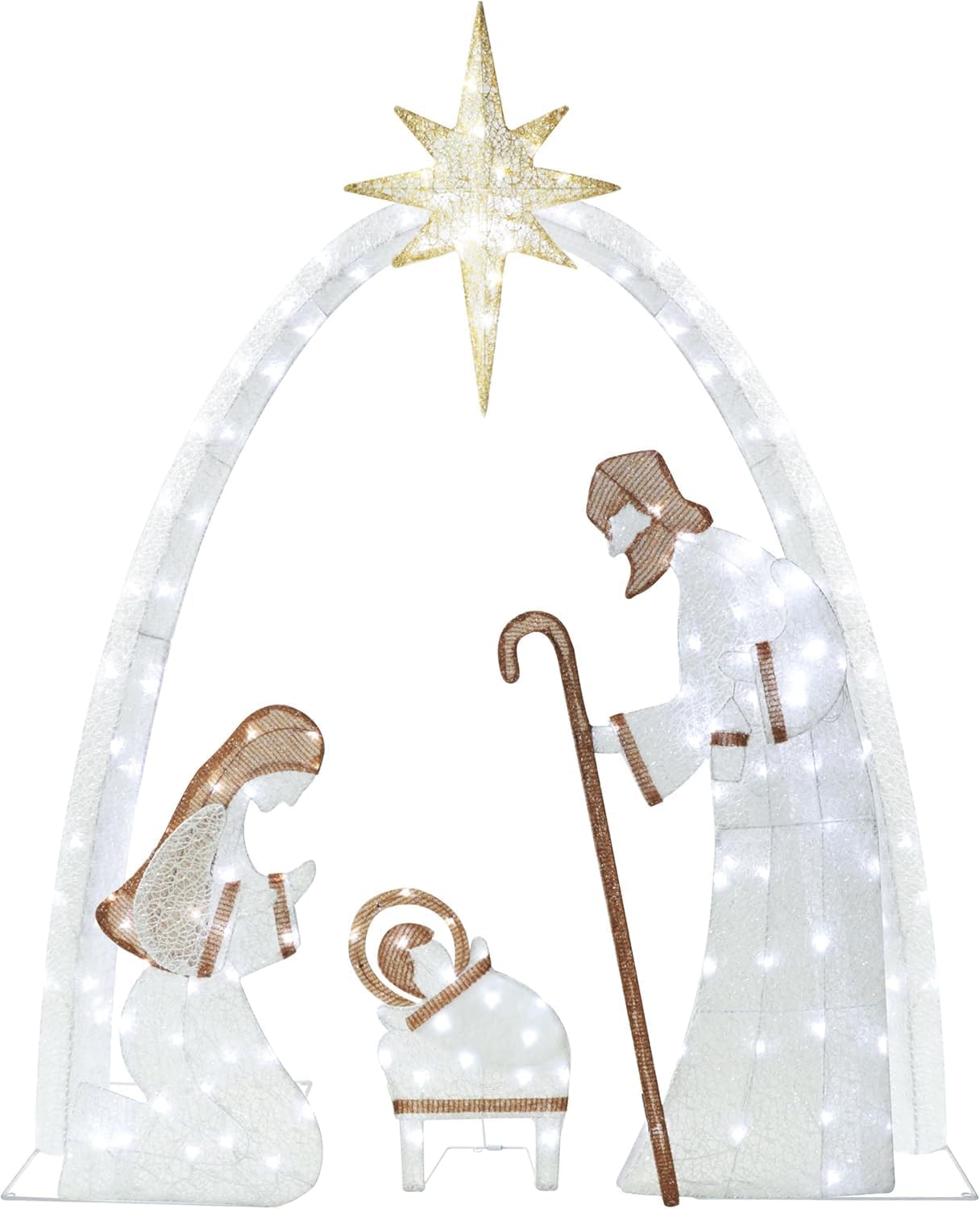 5.5FT Christmas Outdoor Lighted Nativity Scene