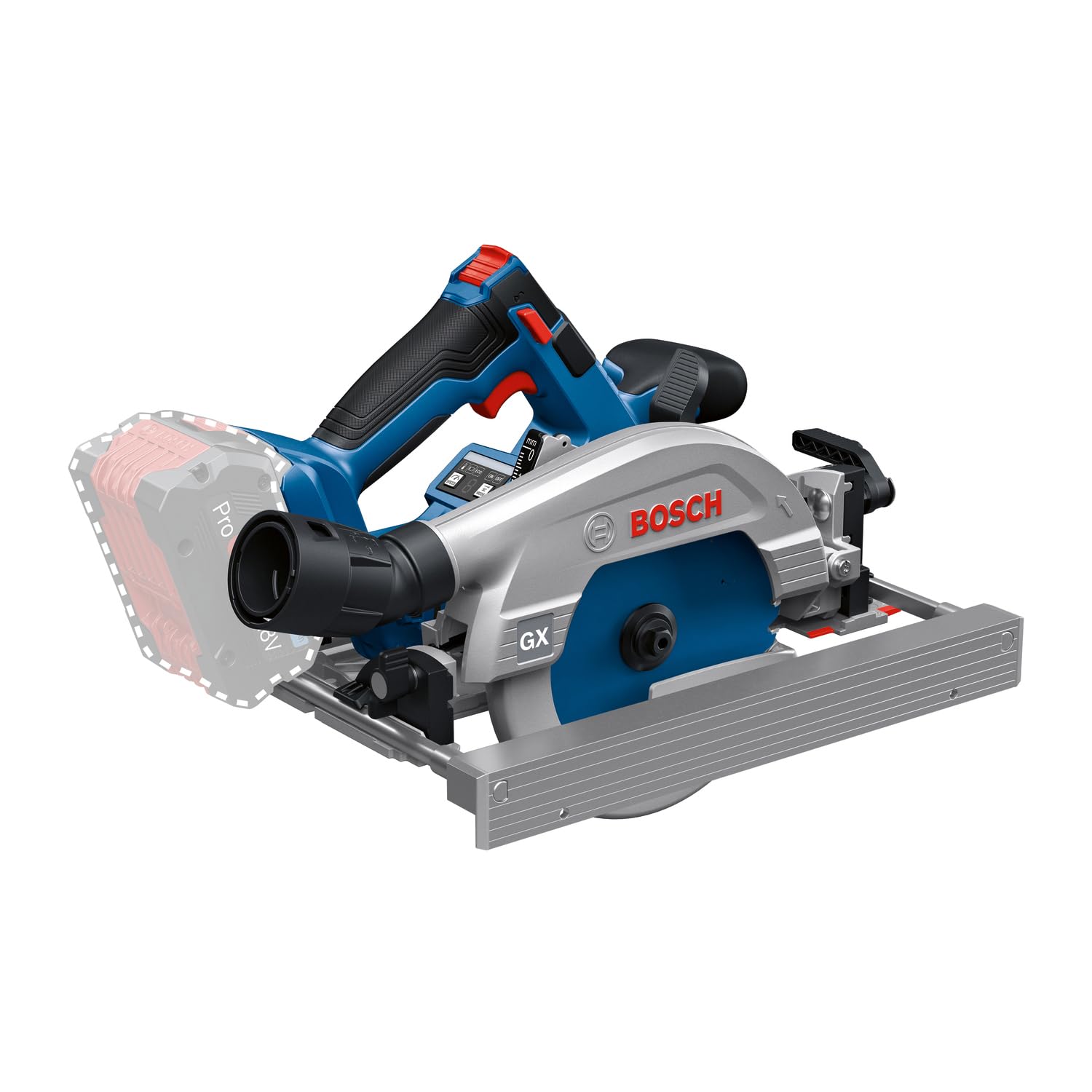 Bosch Professional Blue 18V System Cordless Circular Saw Gks 18V-57-2 Gx (Incl. Parallel Guide)