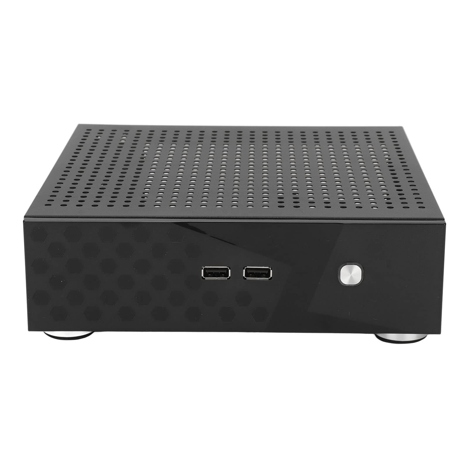 Mini ITX Desktop Computer Case, Desktop Case M AXT Gaming PC Case para Computadoras de Video Domésticas, Computadoras de Hotel, Terminales de Autoservicio, Buena Disipación de Calor