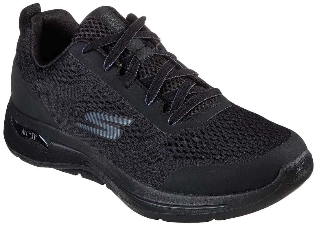 Skechers Men's Go Walk Arch Fit Idyllic Sneaker,Black Textile/Synthetic/Trim,9.5 UK