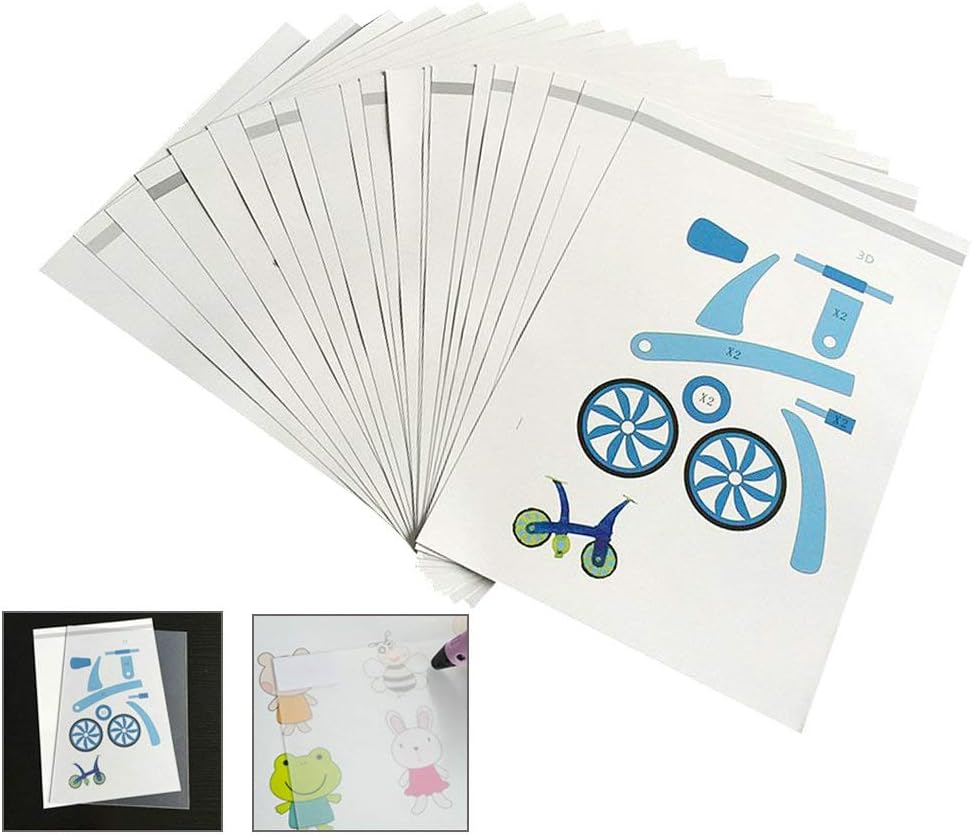 Riotech New Design 3D Drawing Mold 3D Drawing Books 3D Pen Stencils-Real Paper Stencils for 3D Pen 3D Printing Pen for Children Gift Toy (20 Different Paper Patterns,40 Different Designs)