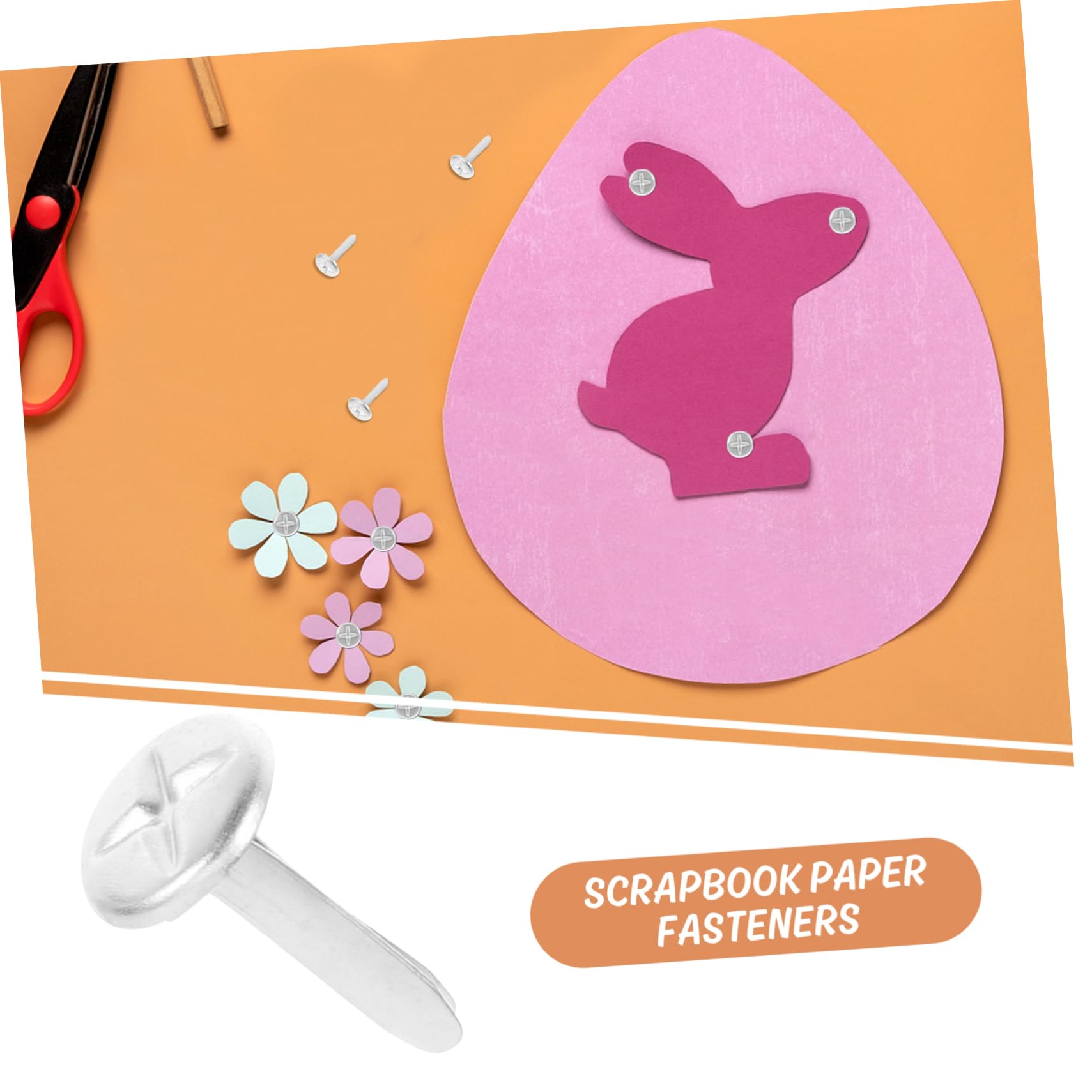 DOITOOL 100pcs Paper Nails Fastener for Scrapbooking Craft Diy Metal Paper Fasteners