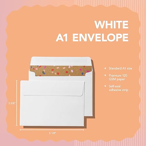 Miniatura 2 de Pack It Chic - Sobres blancos A1 de 3 58 pulgadas x 5 18 pulgadas (1000 unidades) para tarjetas RSVP, notas de agradecimiento, invitaciones,