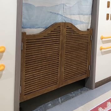 Saloon Cafe Swinging Doors, Cafe Swing Door for Kitchen Bathroom, Emporium Saloon Doors Swinging, Half Waist Butler Door/Louvered Doors, Auto Close Cowboy Cafe Doors  Size W135xH90cm53 1/8"x35 3/8