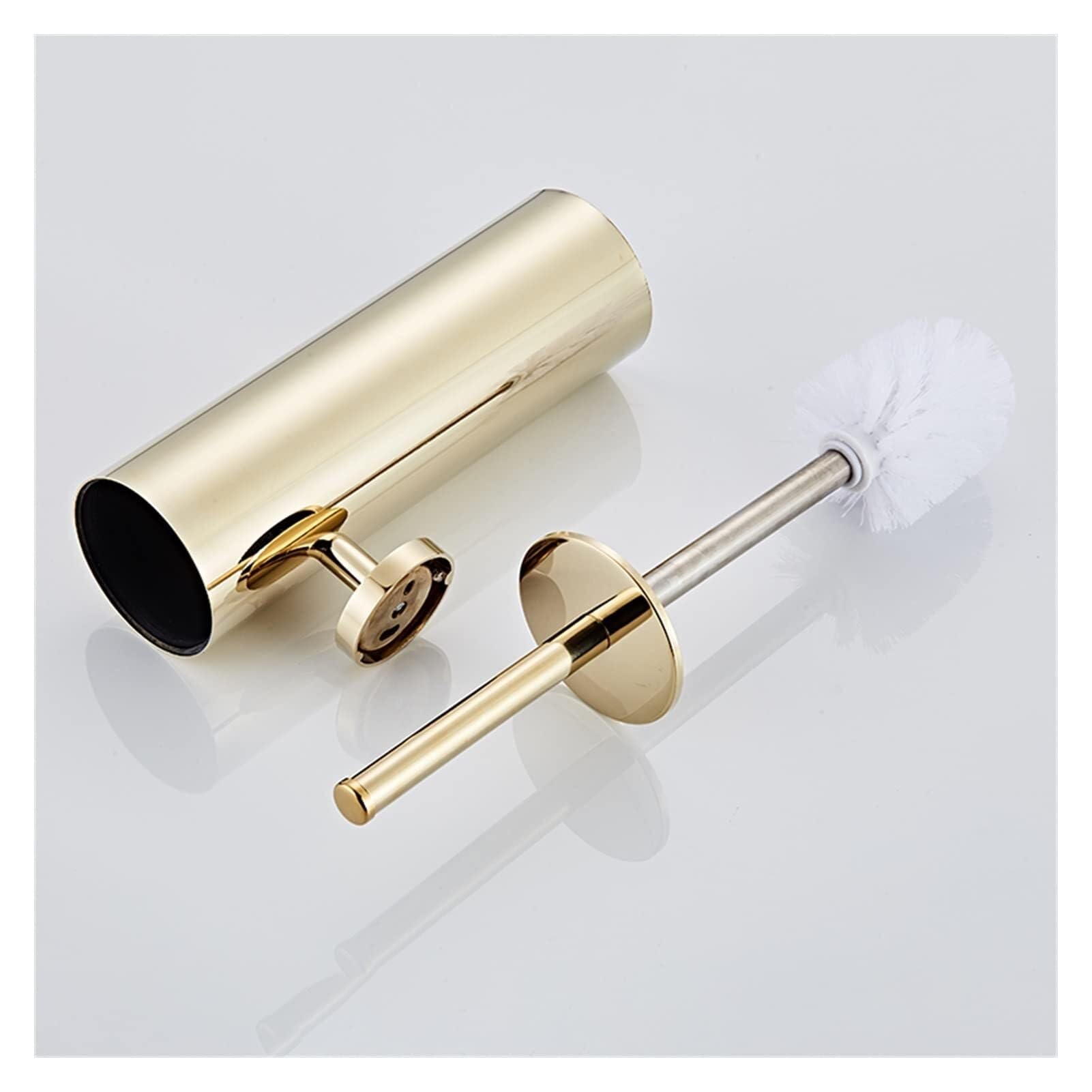 Set scopino e stantuffo per WC in Acciaio Inossidabile d e Nero Opaco con Elegante Supporto a Parete per l'arredamento del Bagno