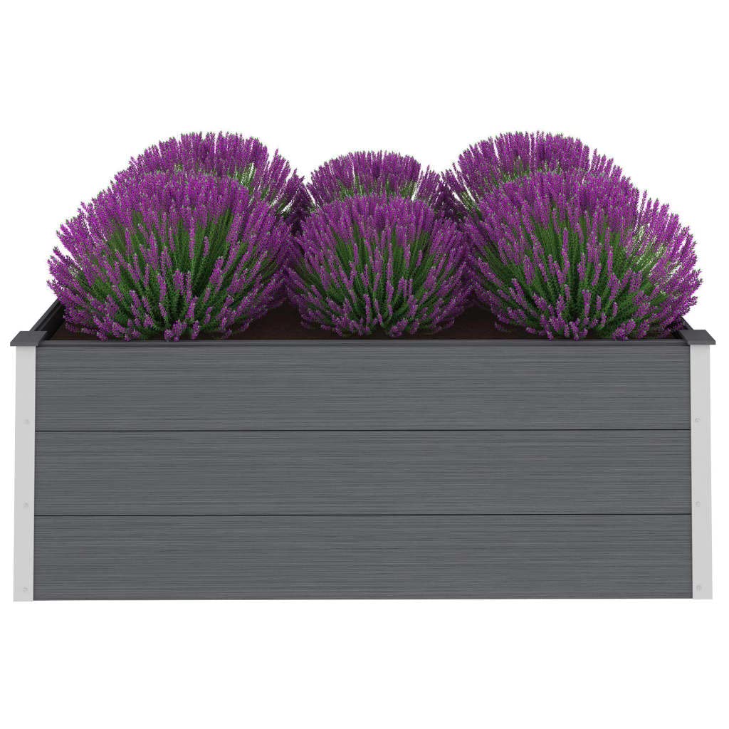 Hommdiy Hochbeet Aus WPC – Grau, 250x50x54 Cm, Witterungsbeständig, Einfach Montiert