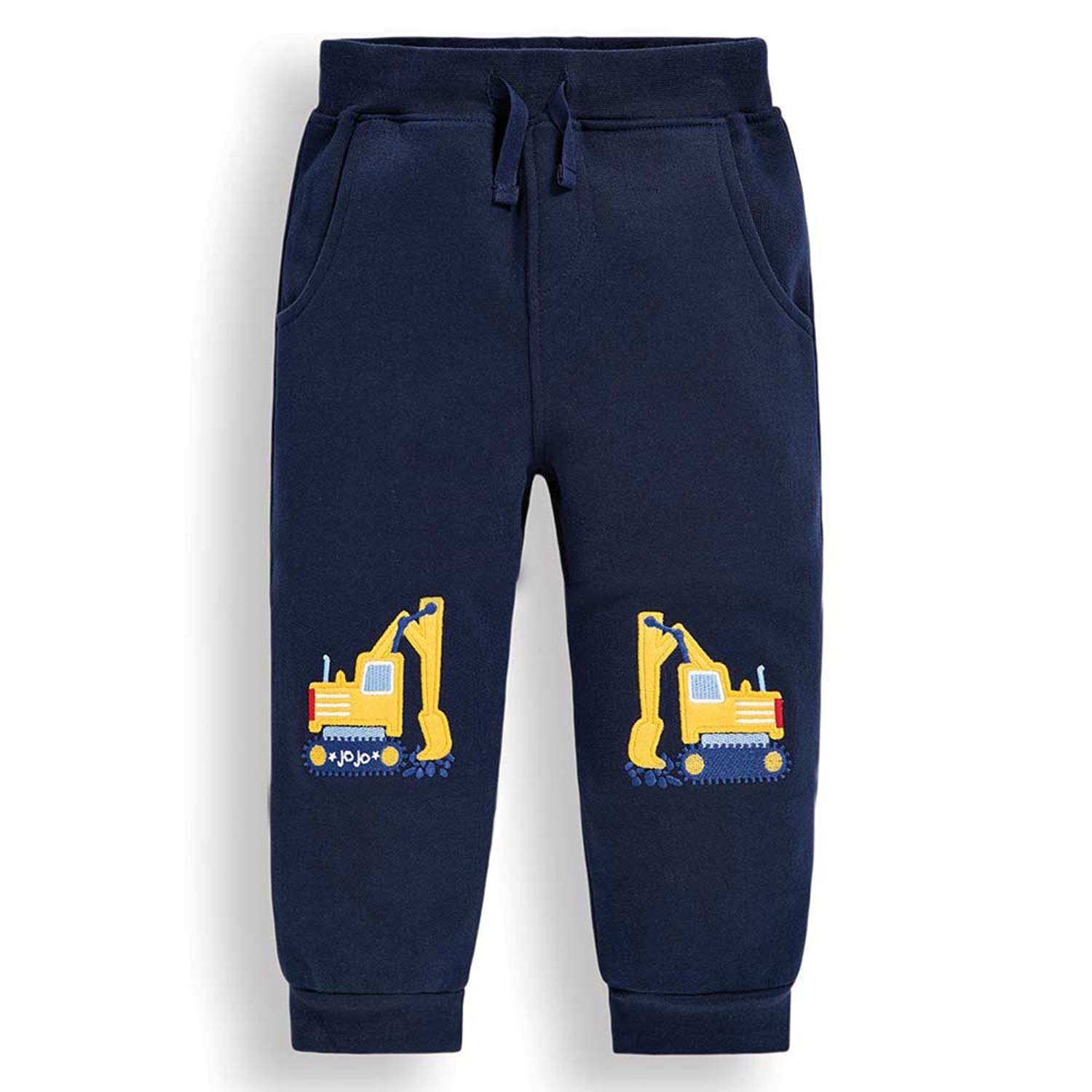 Little Boys Trousers Cute Cartoon Printed Casual Knit Elastic Pants Toddler Boy Soft Cotton Sweatpants