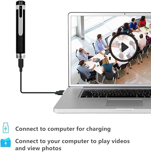 Miniatura 4 de Mini bolígrafo de cámara espía oculta, pluma de cámara espía FHD 1080P, cámara de niñera, cámara oculta con grabación de video, cámara espía,