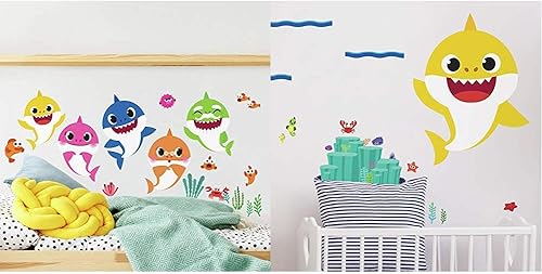 RoomMates Paquete de calcomanías de pared para despegar y pegar de Baby Shark