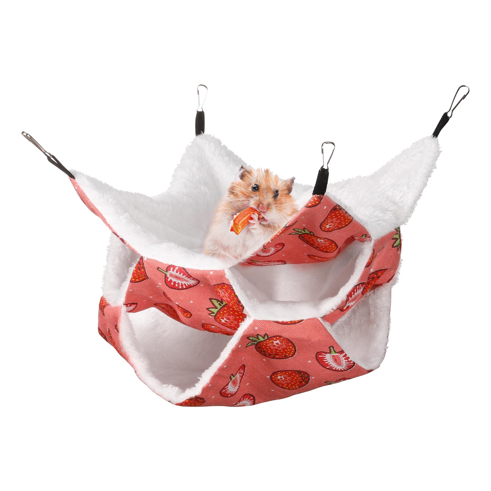 XINRUI 3 Layer Guinea Pig Cage Hammock, Cute Rat Hamster Hanging Hammock Bed Soft Warm Small Animals House Cage Accessories Toy for Ferret Squirrel Chinchilla Parrot Sugar Glider