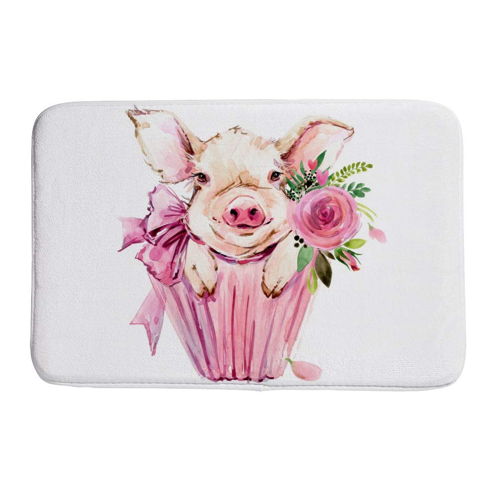 Tapis de bain antidérapant cochon mignon pour égayer votre douche