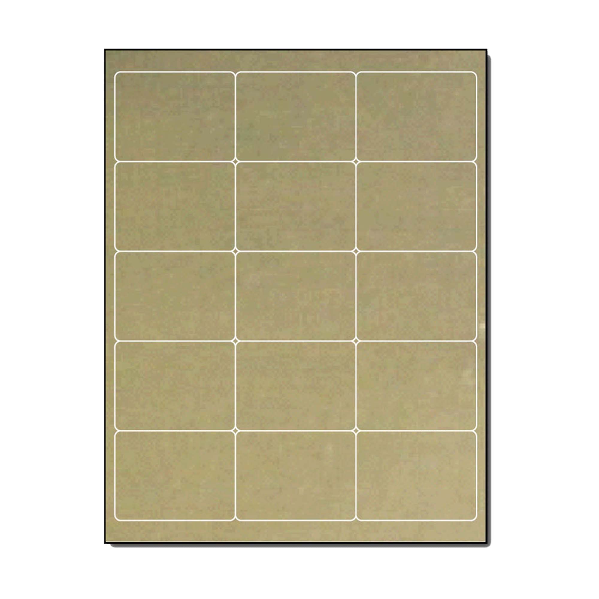 Gold Foil Label 2" x 2 11/16" for Laser Printers - 150 Labels