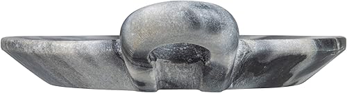 Miniatura 6 de Creative Co-Op Mango de mármol tallado a mano, plato gris, 6"