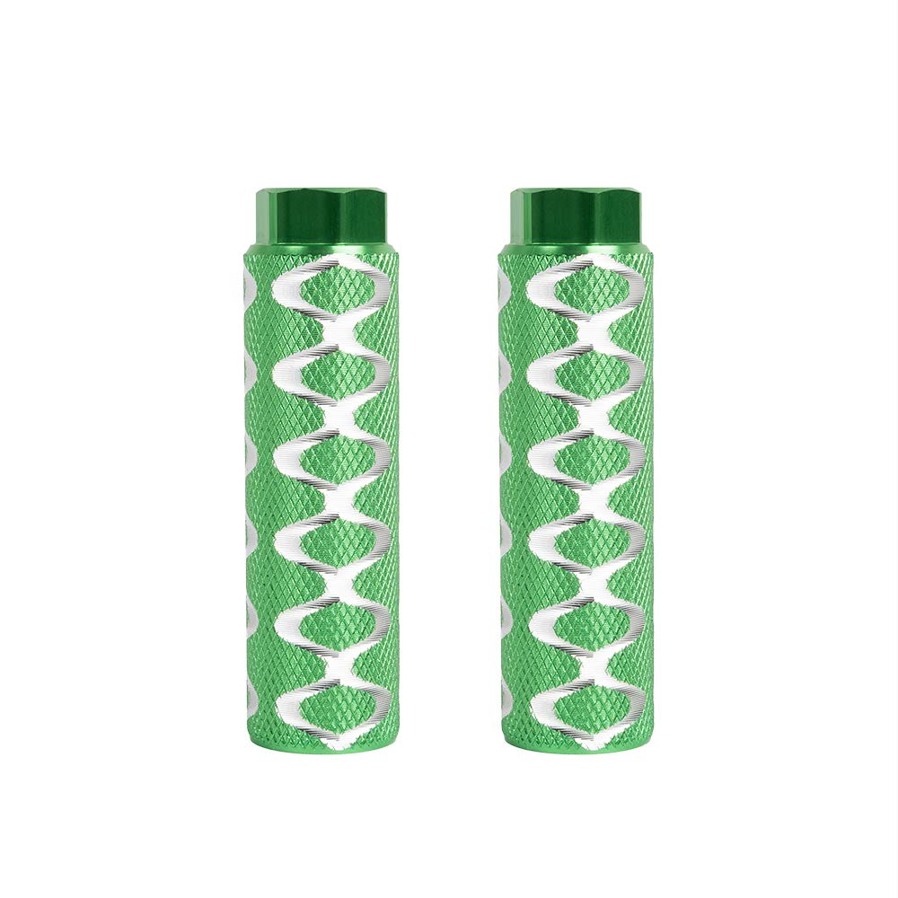 KINSPORY Bike Pegs for 3/8 inch Axles, Aluminum Alloy Anti-Skid BMX Bicycle Pegs for Mountain Bike Backseats Stands Cycling Rear Stunt Pegs