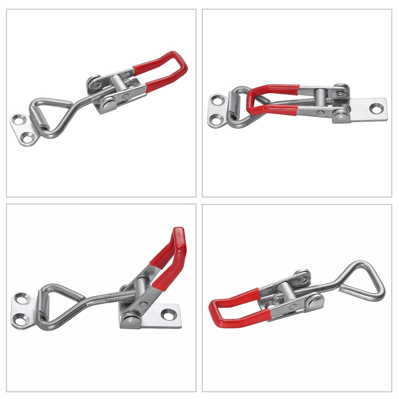 Toggle Latch – Juego de 10 piezas ajustables | Heavy Duty Rustproof Over Center Latch Replacement For Door, Cabinet, Lid, Box, Drawer, Freezer, Grill, Compartment, Home & Boat Hardware