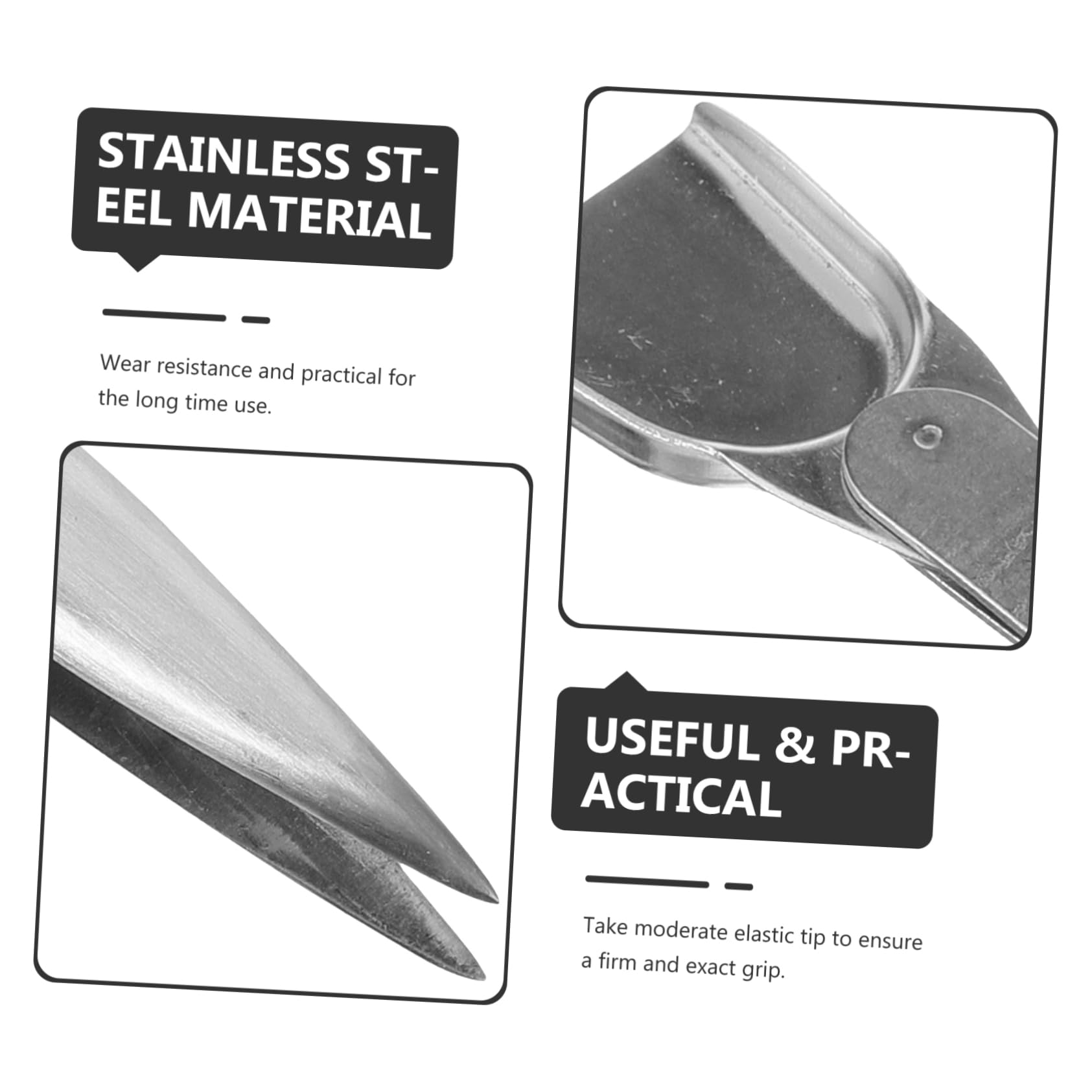 NUOBESTY 5 Set Pinzette Con Spatola Fabbricazione Precisione Bene Strumenti Di Gioielleria Presa Pinze in Acciaio Inossidabile Pinzette Per Silver 2 Pezzi*5