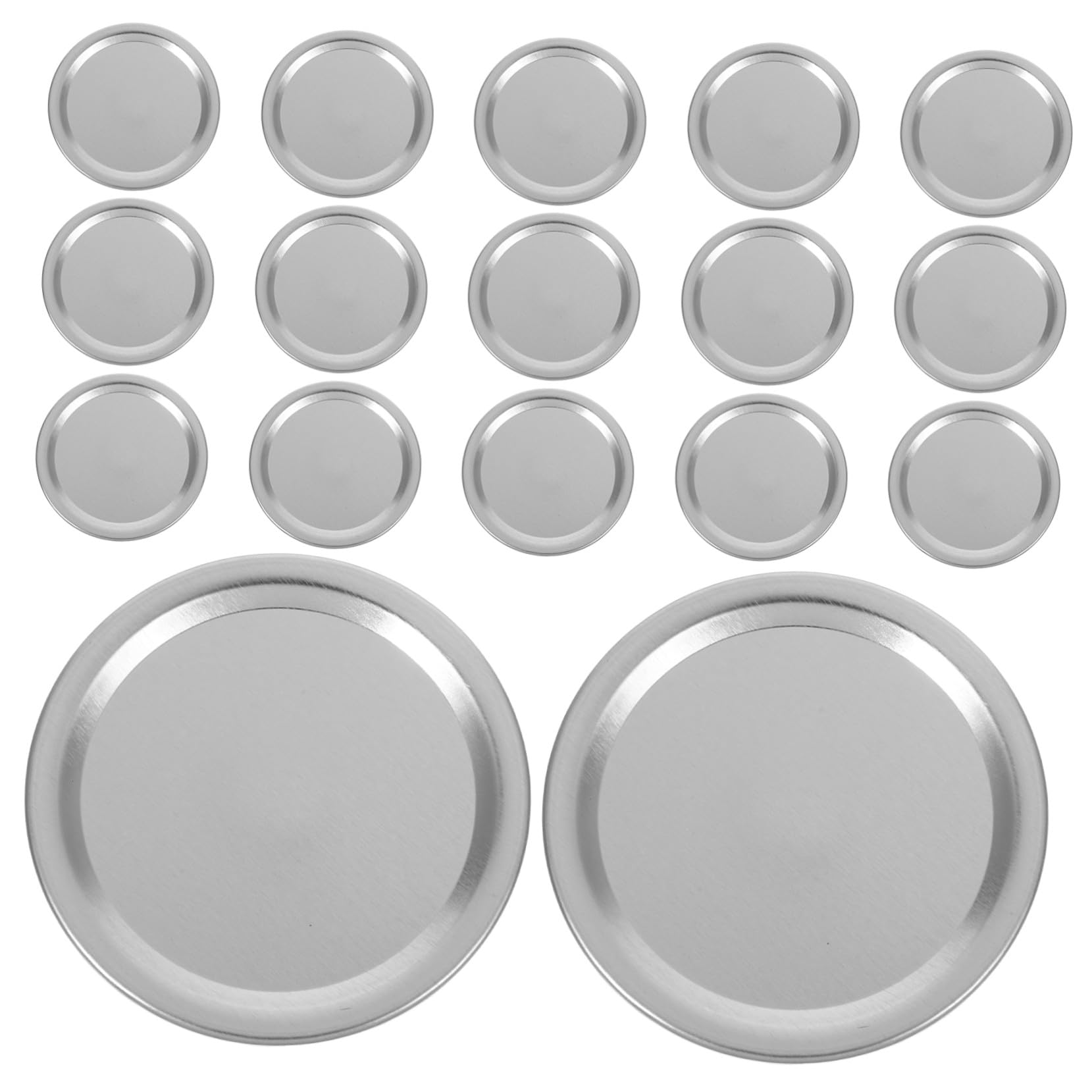 COLLBATH 100 Tapas de Frascos de Boca Regular de Aluminio Reutilizables Sello Hermético para Conservar Alimentos y Enlatado en Tarros de Cristal