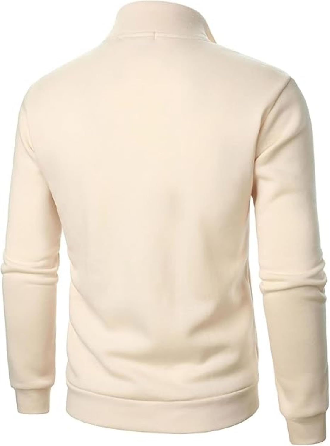 Men's Quarter Zip Pullover Sweatshirt Long Sleeve Stand Collar Sweatshirt Pullover Business Work Shirts