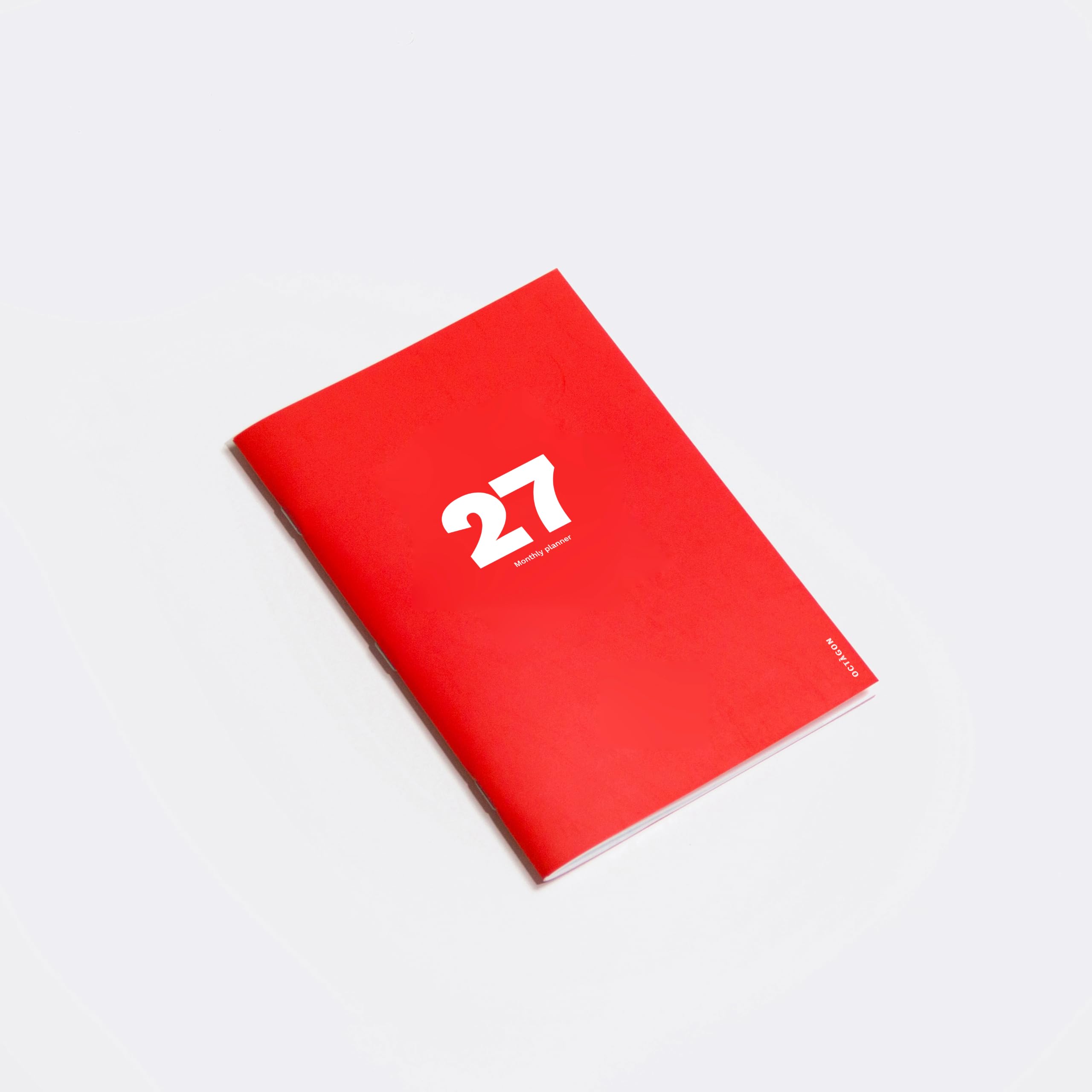 OCTÀGON DESIGN | 2027 Small Monthly Planner | Monthly Planner | 12 Months; January - December 2027 | Octagon's Iconic Monthly Planner | Similar Size A5 | Color Red | Paperback