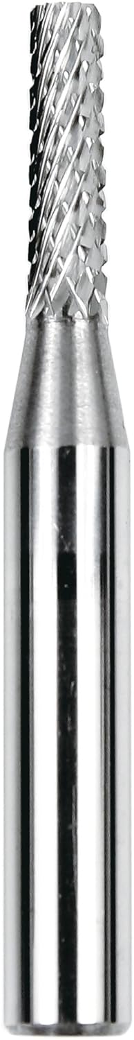 Dedeco 12124 Carbide Bur, Double-Cut, Cylindrical Flat End, 1/4 x 5/32 x 5/8, SA-13