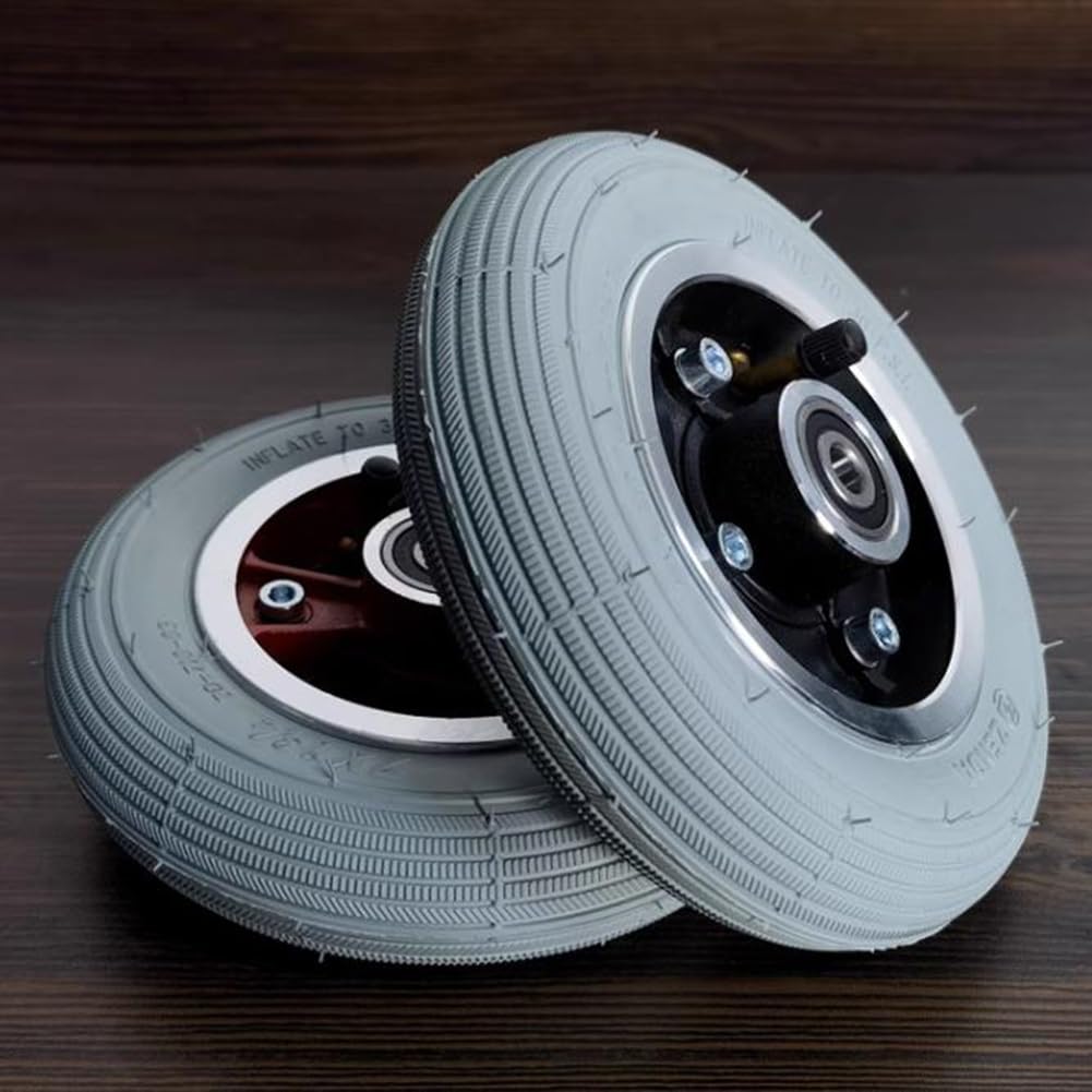 Gruppo Ruota Anteriore per Sedia a Rotelle,Ruota Sostitutiva da 7 Pollici per Sedia a Rotelle Elettrica, Pneumatico in Gomma Pneumatica 7x1 3/4 con Mozzo Ruota in Lega di Alluminio, 2 Pezzi (Size : B