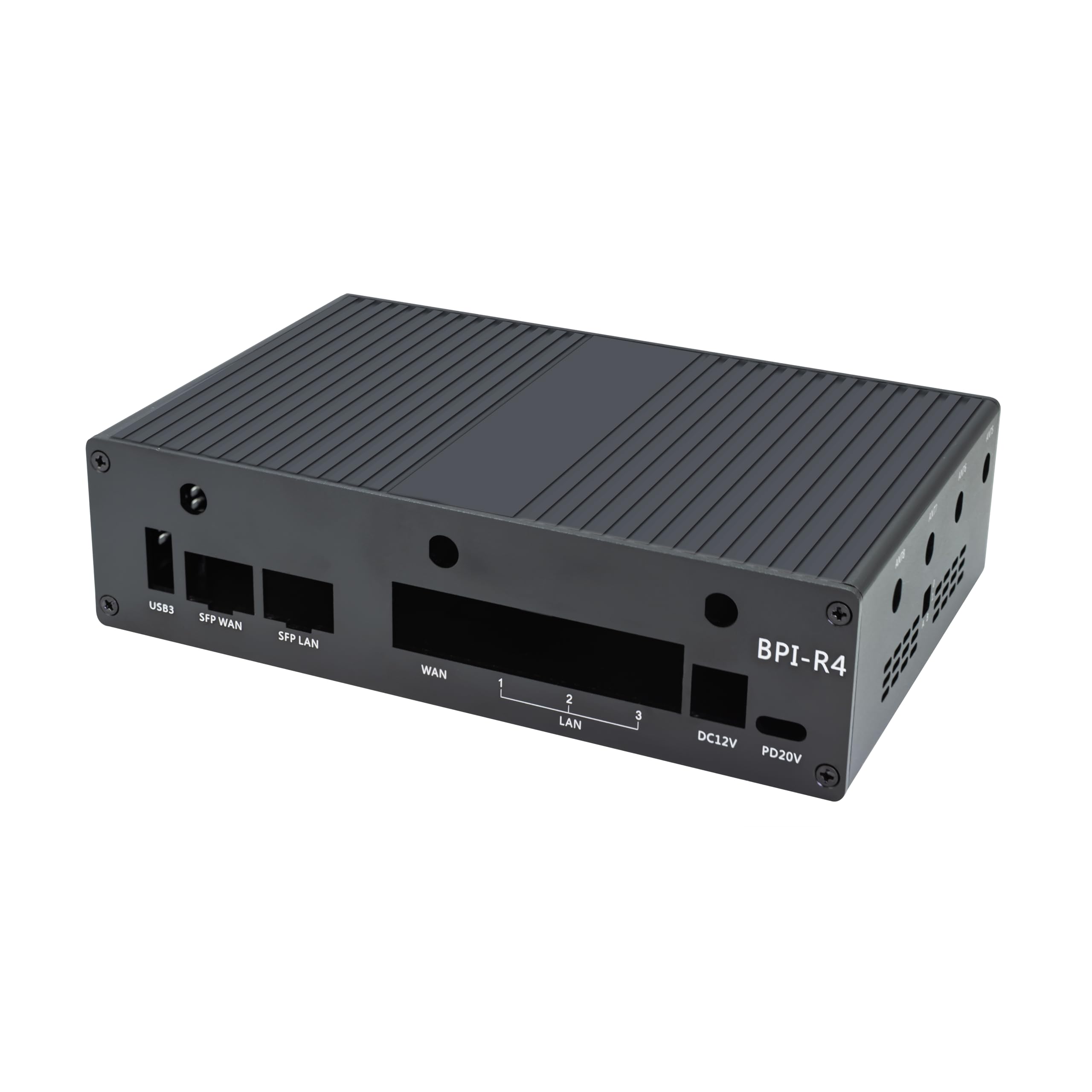 WayPonDEV Boîtier en métal noir pour carte routeur Wi-Fi double bande sans fil Banana Pi BPI-R4 OpenWRT, coque chauffante en métal pour Banana Pi BPI-R4 MediaTek MT7988A (Filogic 880) Ordinateur