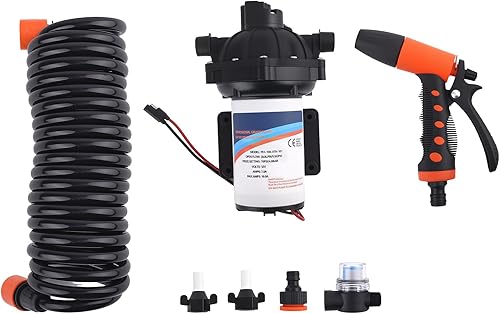 maXpeedingrods Sistema de bomba de agua de 70 PSI, bomba de diafragma de bomba de agua de 12 V24 V, 5.5 GPM, para caravana, barco, marino