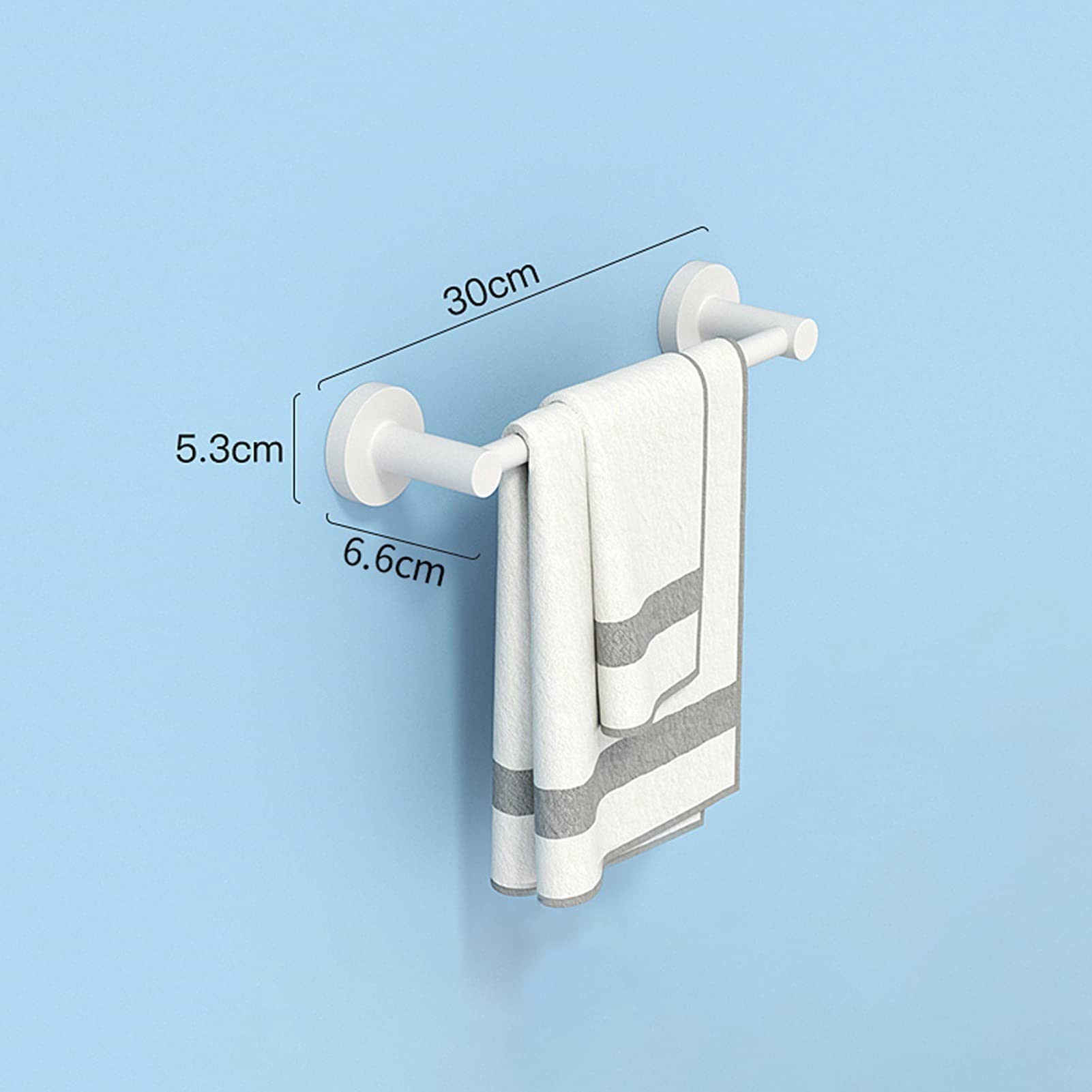 Toallero ajustable para montaje en pared, toallero redondo de acero inoxidable para baño y cocina, soporte para toallas que ahorra espacio, 30-100 cm, diseño elegante, duradero y elegante.