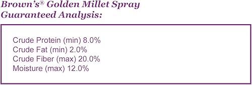 Miniatura 4 de F.M. Brown's - Spray de mijo dorado, regalo de forraje totalmente natural para mascotas y aves silvestres, bolsa de 5 libras, curado al sol,