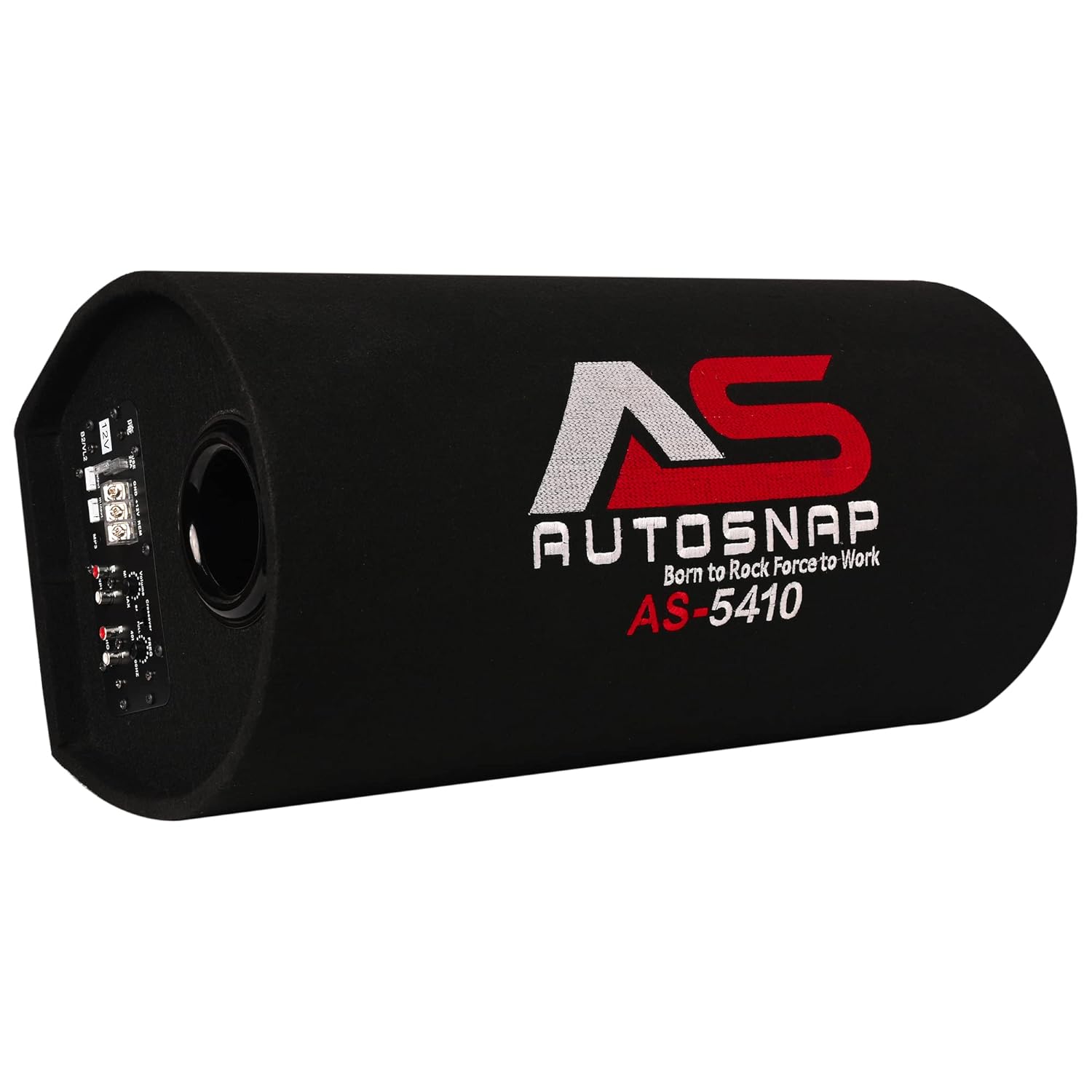 AUTO SNAP 8 Inch Active Bass Tube Subwoofer with Inbuilt Amplifier