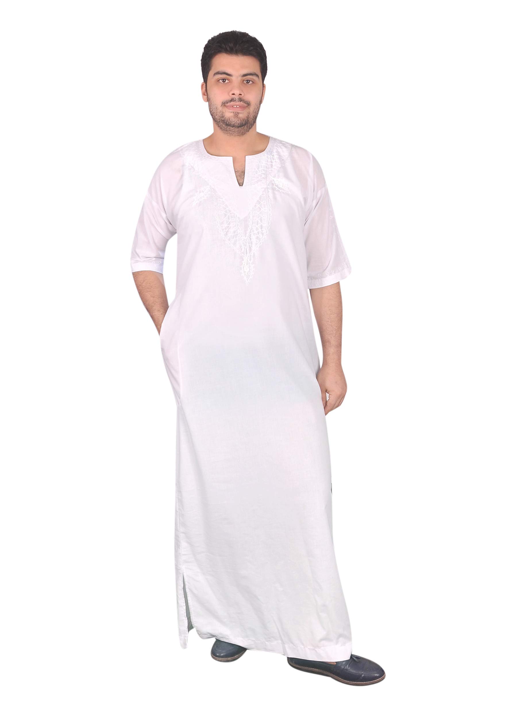 Moderner Herren-Kaftan, Farbe: Weiss/weiß