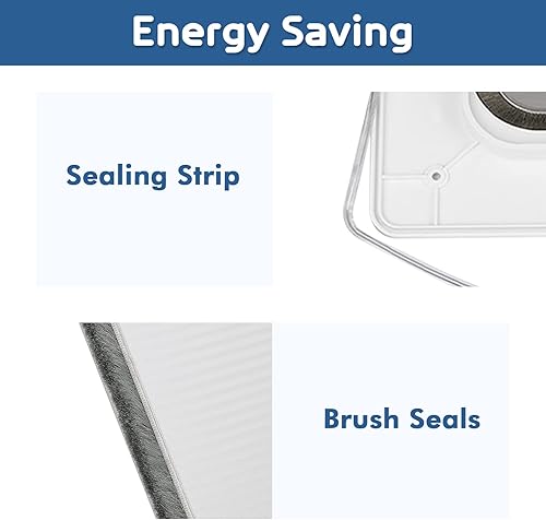 Miniatura 8 de PETOUCH - Puerta de plástico para mascotas, marco interior de 16.7 x 11.7 pulgadas para perros grandes y mascotas, fácil de instalar, cerraduras de